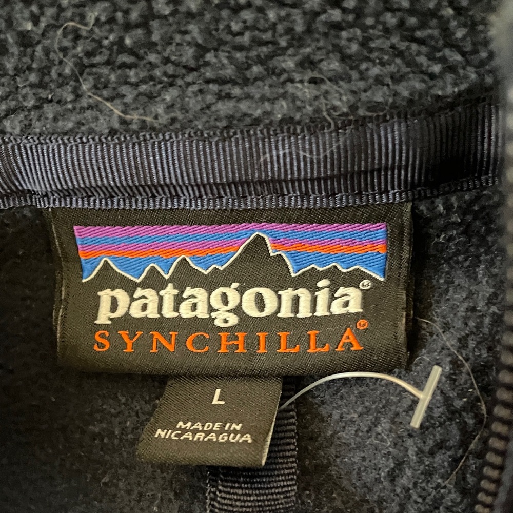 Patagonia Men's Dark Blue Fleece Vest Synchilla - Picture 2 of 2